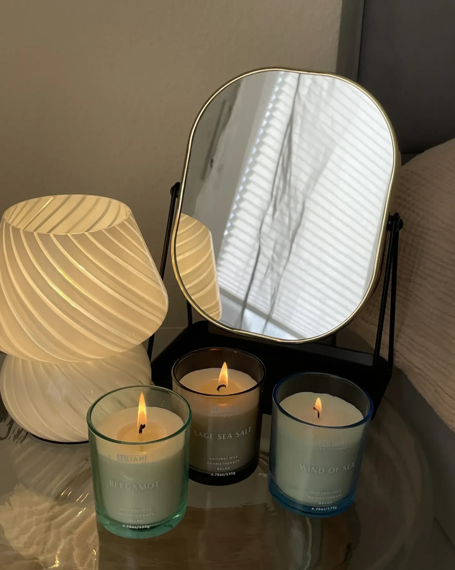 Bordlampe LOBO Glas Hvid