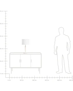 Bordlampe LOKY Metal Hvid