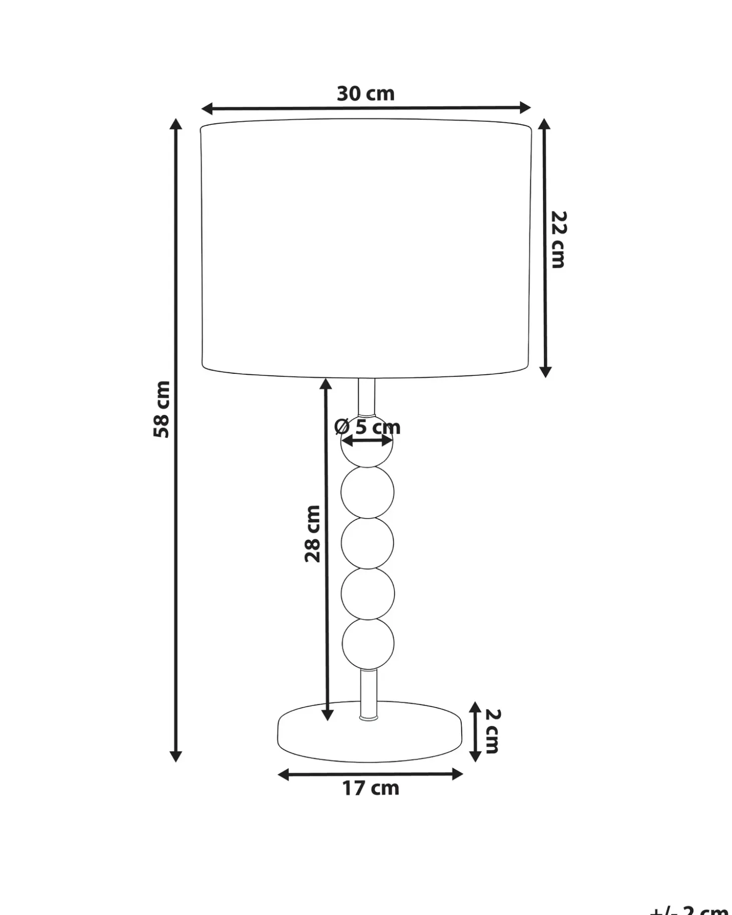 Bordlampe LOKY Metal Messing