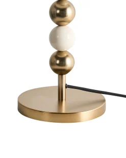 Bordlampe LOKY Metal Messing/beige