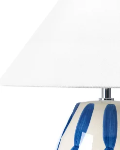 Bordlampe LUCHETTI Keramik Hvid/blå