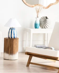 Bordlampe LUCHETTI Keramik Hvid/blå