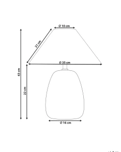 Bordlampe LUCHETTI Keramik Sort/hvid