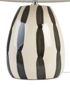 Bordlampe LUCHETTI Keramik Sort/hvid