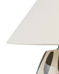 Bordlampe LUCHETTI Keramik Sort/hvid