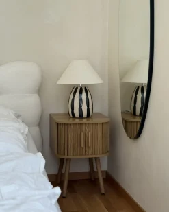 Bordlampe LUCHETTI Keramik Sort/hvid