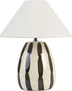 Bordlampe LUCHETTI Keramik Sort/hvid