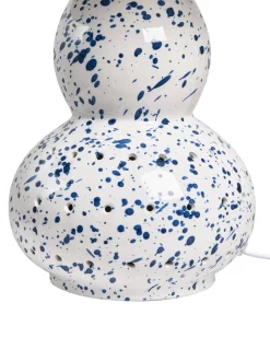 Bordlampe MACAL Keramik Hvid/blå