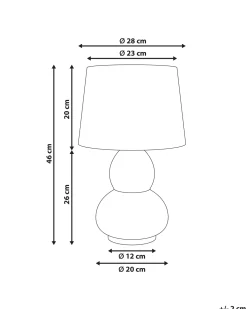 Bordlampe MACAL Keramik Hvid/blå