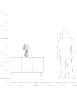 Bordlampe MACAL Keramik Hvid/blå