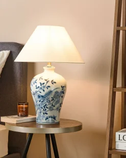 Bordlampe MAGROS Porcelæn Hvid/blå