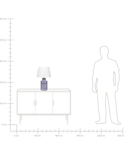 Bordlampe MARCELIN Porcelæn Hvid/blå