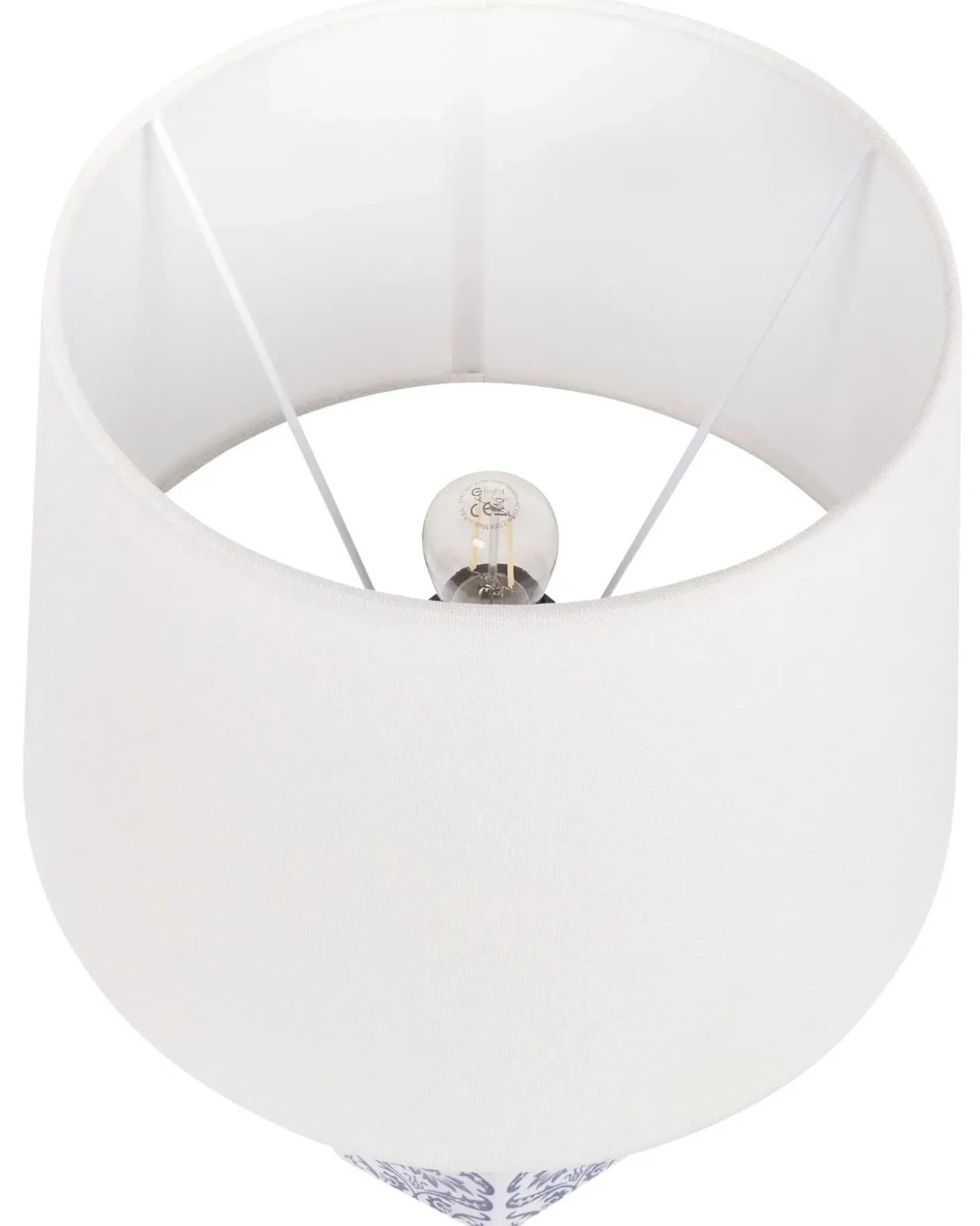 Bordlampe MARCELIN Porcelæn Hvid/blå