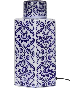 Bordlampe MARCELIN Porcelæn Hvid/blå