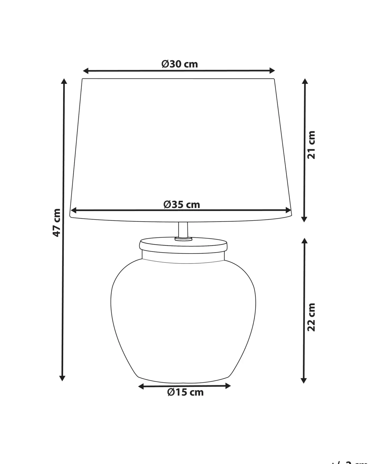 Bordlampe MAREB Keramik Beige