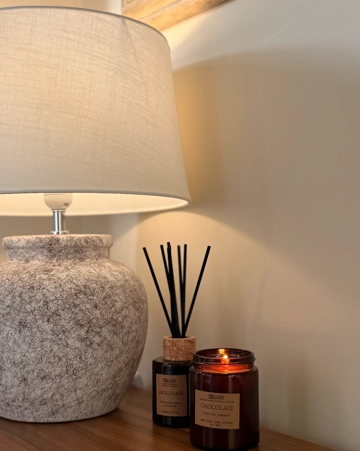 Bordlampe MAREB Keramik Beige