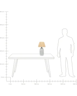 Bordlampe MATILDE Keramik Grå