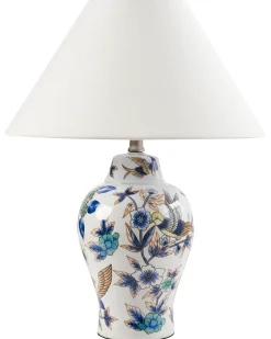 Bordlampe MORACA Porcelæn Hvid/blå