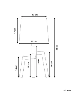 Bordlampe NALON Egetræ Brun/hvid