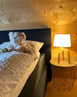 Bordlampe NALON Egetræ Brun/hvid