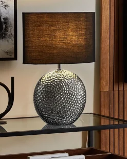 Bordlampe NASVA Keramik Sølv