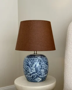 Bordlampe NEIRA Porcelæn Brun