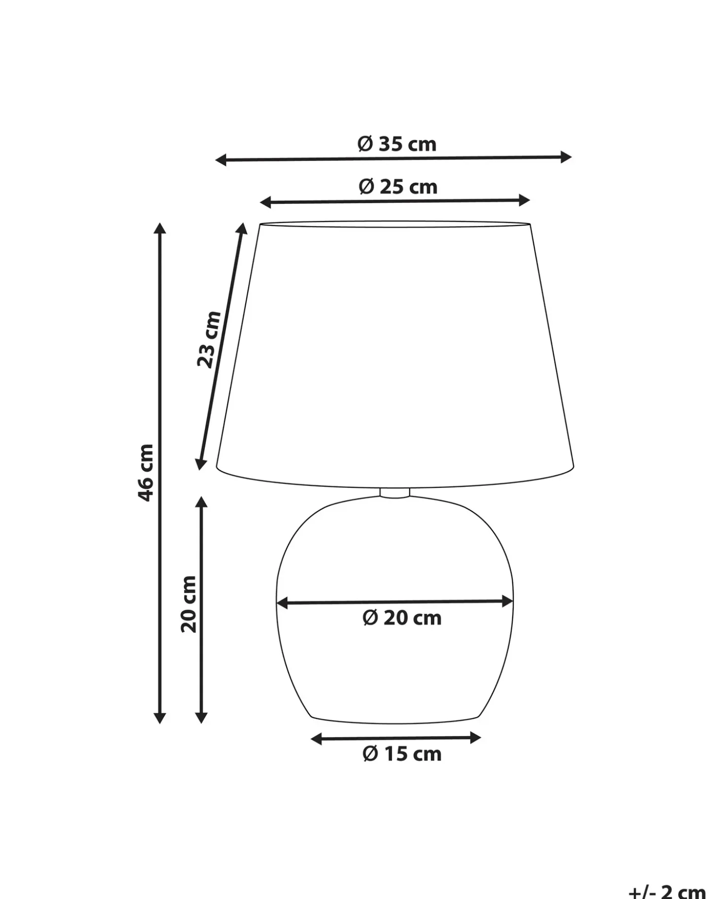 Bordlampe NEIRA Porcelæn Brun