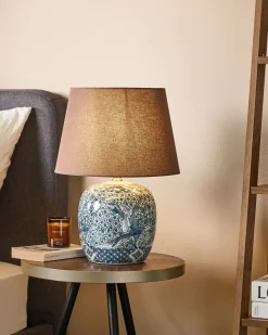 Bordlampe NEIRA Porcelæn Brun