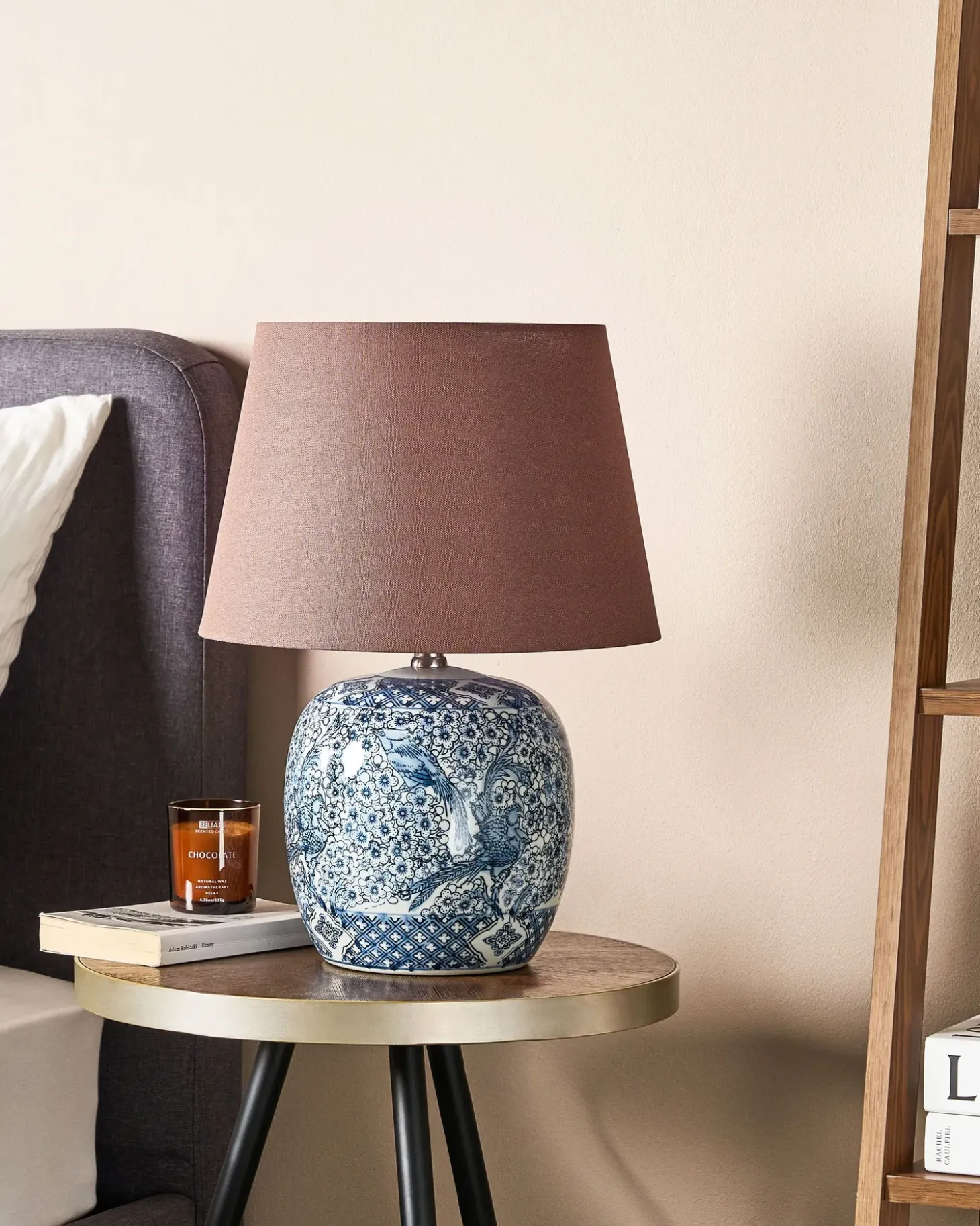 Bordlampe NEIRA Porcelæn Brun