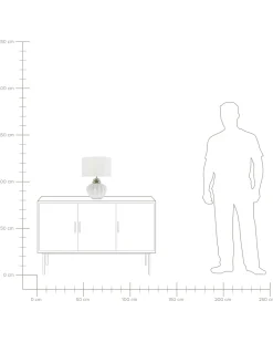 Bordlampe NERIS Keramik Cremehvid