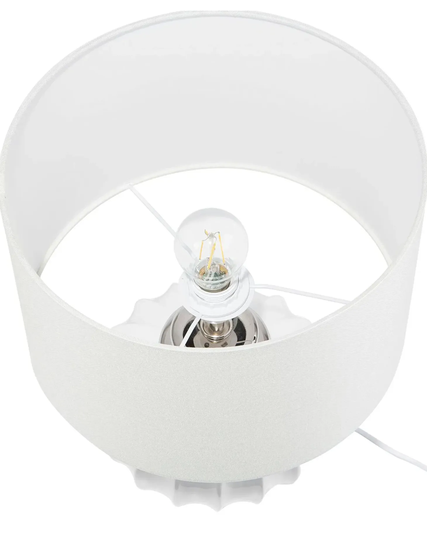 Bordlampe NERIS Keramik Cremehvid