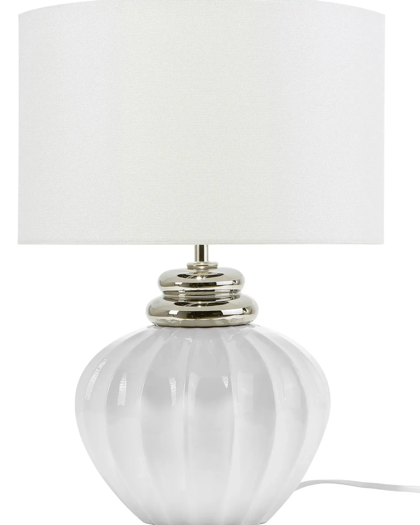 Bordlampe NERIS Keramik Cremehvid