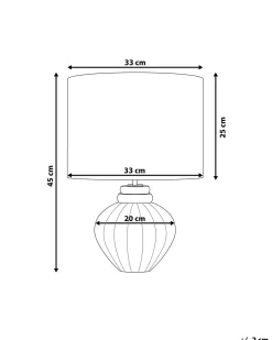 Bordlampe NERIS Keramik Cremehvid