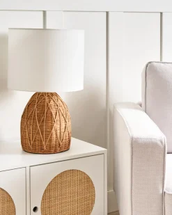 Bordlampe NILWALA Rattan Naturlig
