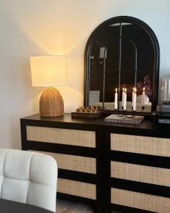 Bordlampe NILWALA Rattan Naturlig