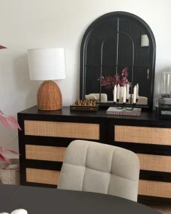 Bordlampe NILWALA Rattan Naturlig