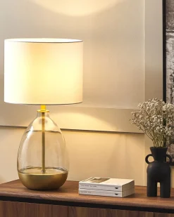 Bordlampe OKARI Glas Hvid