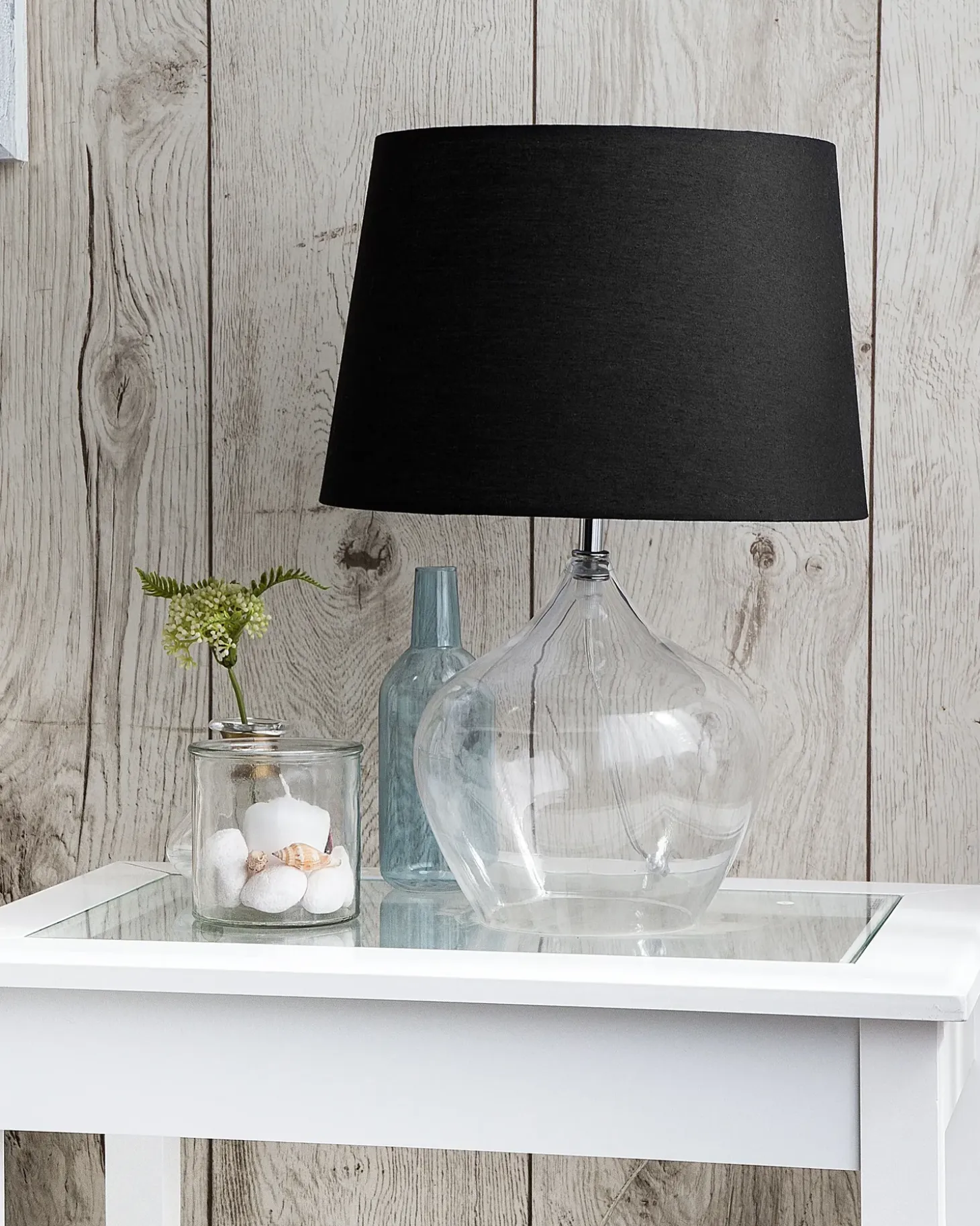 Bordlampe OSUM Glas Sort