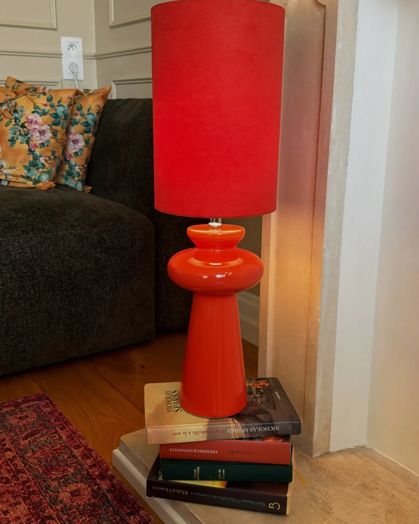 Bordlampe OTEROS Rød