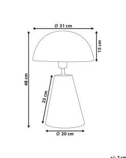 Bordlampe PALMIET Metal Sort