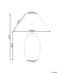 Bordlampe PATILLAS Keramik Sort