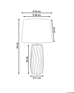 Bordlampe PATUCA Keramik Hvid