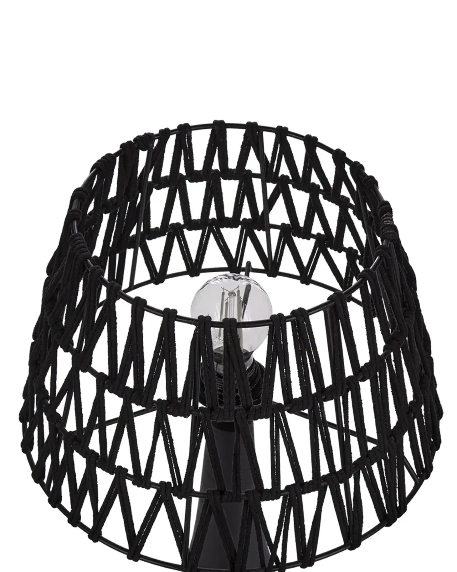 Bordlampe PELLEJAS Mangotræ Sort