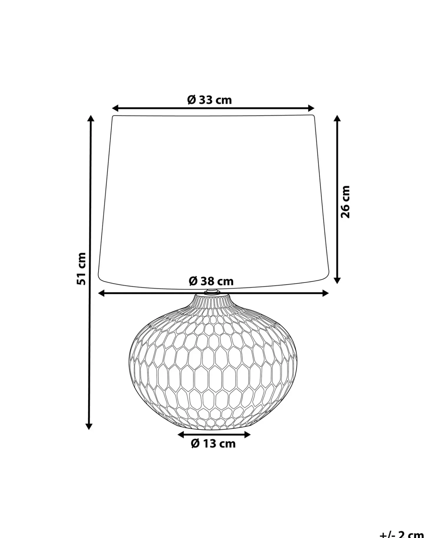 Bordlampe PIRITA Keramik Guld