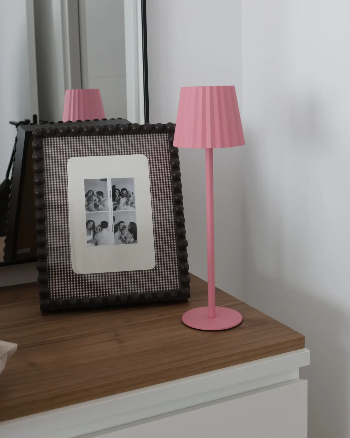 Bordlampe POMBEIRO Metal Pastellrosa