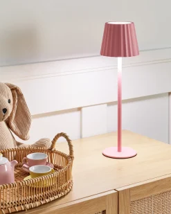 Bordlampe POMBEIRO Metal Pastellrosa