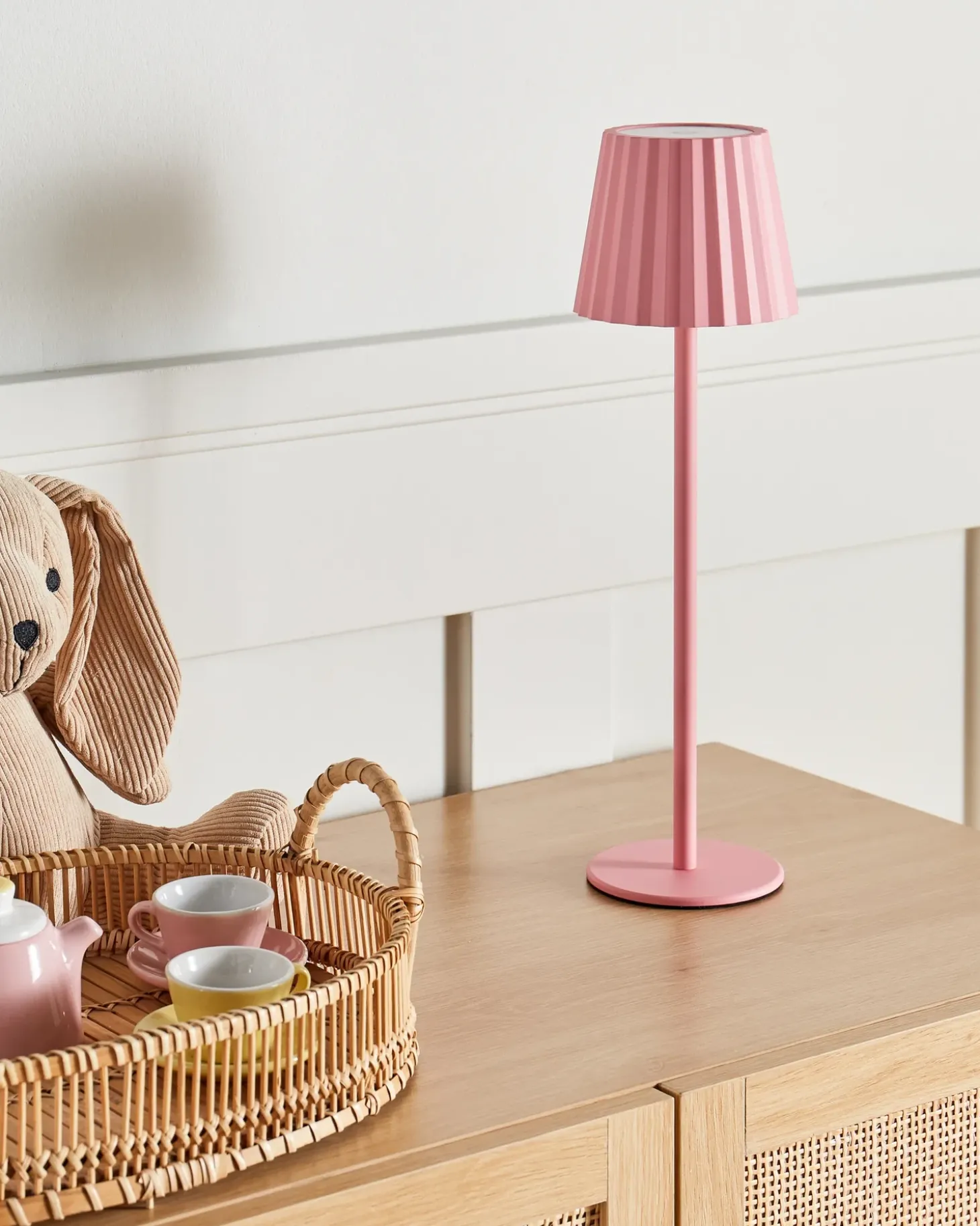 Bordlampe POMBEIRO Metal Pastellrosa