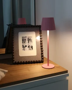 Bordlampe POMBEIRO Metal Pastellrosa
