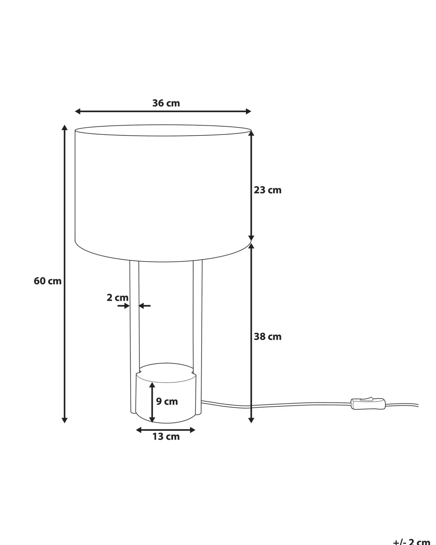 Bordlampe REMUS Metal Hvid