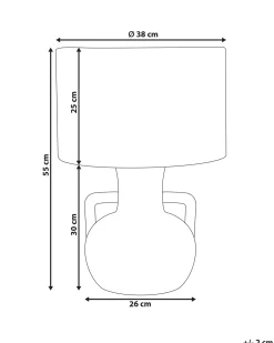 Bordlampe RENARD papirreb Naturlig